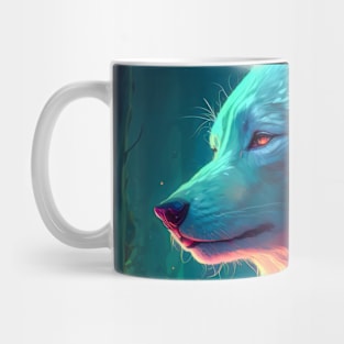 Wolf Animal Portrait Painting Wildlife Outdoors Adventure Mug